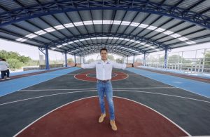 Así quedó la nueva Unidad Deportiva de Santa María Magdalena, que fue entregada por el alcalde Felifer Macías