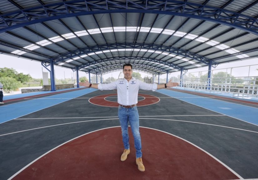 Así quedó la nueva Unidad Deportiva de Santa María Magdalena, que fue entregada por el alcalde Felifer Macías
