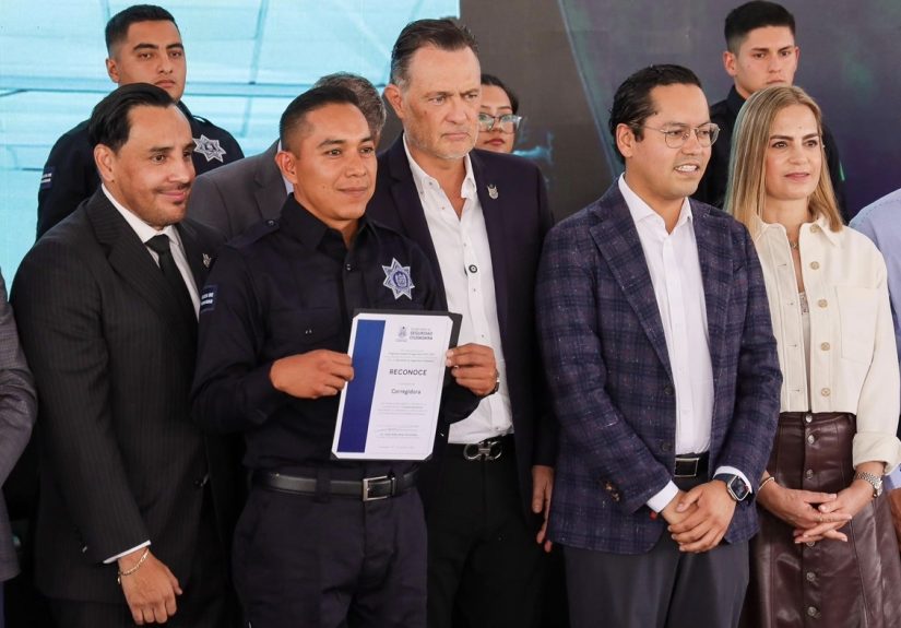 Se suman nueve policías más a la Secretaría de Seguridad Pública Municipal de Corregidora; el alcalde Chepe Guerrero les dio la bienvenida