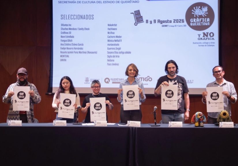 Anuncia López Birlain la Feria Gráfica Queretana 2026; será los días 8 y 9 de agosto en el CEART, con la participación de 80 artistas