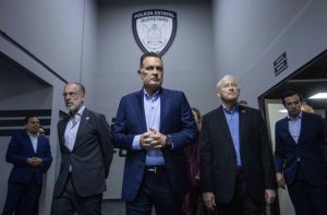 Mauricio Kuri y Ronald Johnson colocan primera piedra de la Academia Internacional de Capacitación Policial
