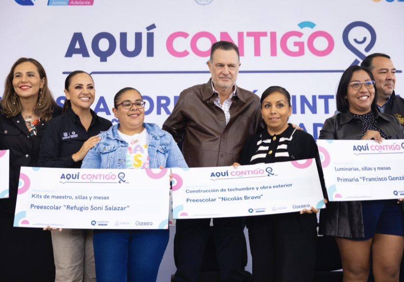 Anuncia Mauricio Kuri nuevas obras educativas en San Juan del Río; entregan infraestructura y mobiliario escolar