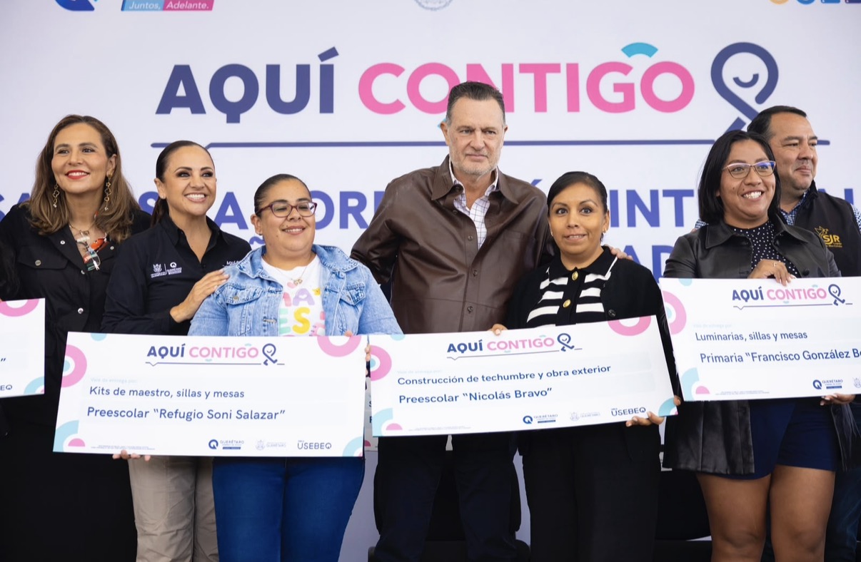 Anuncia Mauricio Kuri nuevas obras educativas en San Juan del Río; entregan infraestructura y mobiliario escolar